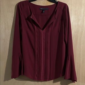 White House Black Market Elegant Burgundy Blouse